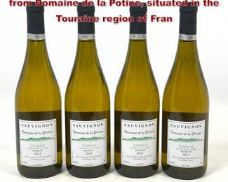 Lot 2001 4 bottles of 2013 Sauvignon Blanc from Domaine de la Potine, situated in the Touraine region of Fran