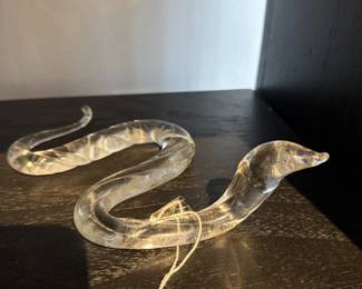 057 HandBlown Glass Snake Figurine