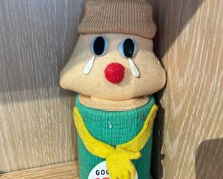 081 Vintage Cruel World Crying Clown Novelty Doll