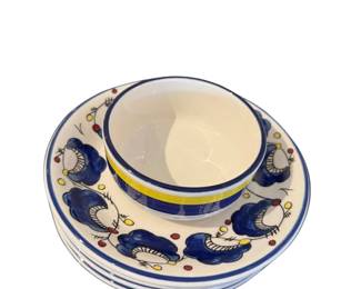 108 Buffalo ChinaPortuguese Ceramic Dinnerware Set 16 Piece