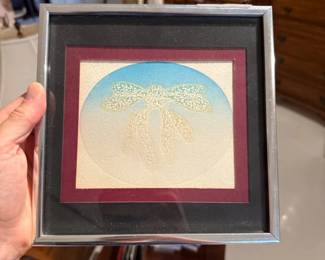 079 Framed BotanicalFloral Art Print Orchid Stipple Drawing