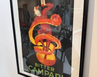 025 Vintage Bitter Campari Advertising Poster Leonetto Cappiello Style Framed