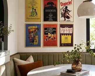 133 Vintage BroadwayTheater Poster Collection Set of 6 Gold Framed
