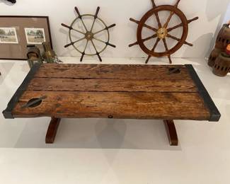 119 Antique Wooden Ships Hatch Cover Coffee Table