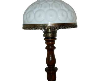 022 Vintage Lamp with Rare LE Smith Milk Glass Shadee