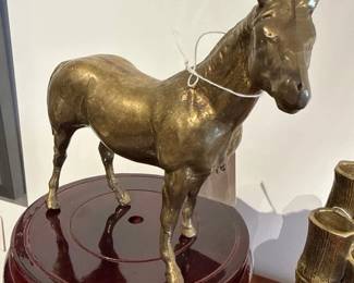 124 Vintage brass horse