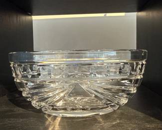 094 Waterford Cut Crystal Glass Bowl with Etched Pattern