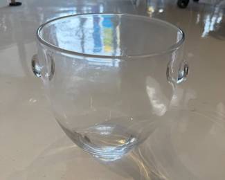 039 Clear Glass Champagne Chiller with Loop Handles