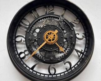 101 Steampunk Industrial Gear Wall Clock with Glass Dome