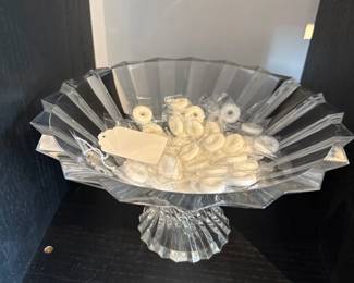 062 Bohemian Large FanShaped Cut Crystal Vase