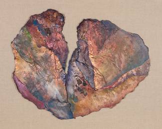 164 Beth Ames Swartz (b. 1936) "Shield Rock #4," 1982 Mixed media on paper Signed and dated in ink lower center: Beth Ames Swartz '82 24 x 29 in. (irreg.) Estimate: $300 - $500
