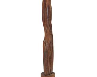 46 Israel Levitan (1912-1982) A carved wood abstract totem sculpture, mid/late 20th century Incised signature near base: LEVITAN Height 69 in., diameter 9 in., approximately Estimate: $500 - $700