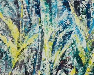 176 Erle Loran (1905-1999) "Interlacing," 1954 Oil on canvas Signed and dated lower right: Loran '54; titled on a gallery label affixed to the frame's verso 34 x 52 in. Estimate: $1,000 - $1,500