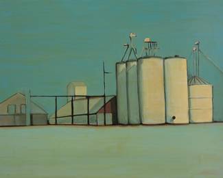 275 Melissa Chandon (b. 1952) "Knight's Landing Silos," 2006 Oil on canvas Signed lower right: Chandon; titled and dated on two typed labels affixed to the stretcher 36 x 48 in. Estimate: $600 - $800