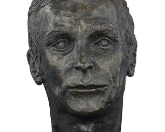 33 Natalie Krol (20th Century) Bust of a man Patinated bronze Edition: 2/2 Signed and numbered in the casting: N. Krol Height 13 in., width 8 1/2 in., depth 10 1/4 in. Estimate: $200 - $300