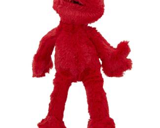 110 Brian "KAWS" Donnelly (b. 1974) x Sesame Street An Elmo plushy for Uniqlo, 2018 With original retailer tags Height 21 in., width 13 1/2 in., depth 5 in., dimensions variable Estimate: $100 - $200