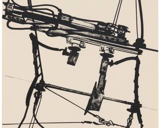 269 Kurt Rudolph Hofmann Sonderborg (1923-2008) "Tram de Bâle," 1957 Lithograph on wove paper Edition: 132/400 Signed, dated, and numbered in pencil in the lower right and lower left, respectively: Sonderborg 57 Image/Sheet: 17 1/4 x 11 1/4 in. Estimate: $200 - $300
