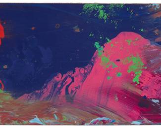 185 Charles Clough (b. 1951) Untitled abstract, 1995 Enamel on Masonite Signed and dated, verso: Clough / 1995 2 7/8 x 7 3/4 in. Estimate: $300 - $500