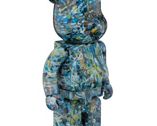 114 After Jackson Pollock (1912-1956) X BE@RBRICK Studio figure 400%, 2016 Produced by Medicom Toy, Tokyo, in original packaging Box height 11 5/8 in., width 6 1/4 in., depth 4 3/8 in.; height of bear 11 in. Estimate: $400 - $600
