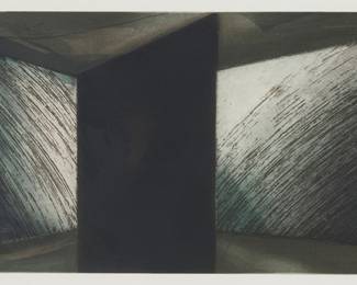 163 Laddie John Dill (b. 1943) Untitled (gray), one plate from the "Three American Artists" portfolio, 1982 Etching and aquatint in colors on paper Edition: 49/50 Signed, dated, and numbered in pencil in the lower margin: Laddie John Dill 82; Timothy Berry, Teaberry Press, San Francisco, CA, prntr.; Centrum Foundation, Port Townsend, WA, pub.; with the printer and publisher's blindstamps in the lower margin corners Plate: 7 1/2 x 18 in.; Sheet: 15 1/2 x 26 in. Estimate: $200 - $400