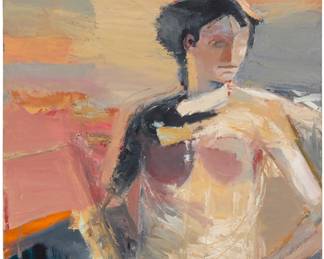 79 James Chaffee (20th/21st Century) "Coffee Time," 2011 Oil on canvas Unsigned; titled and dated on a typed label affixed to the stretcher 48 x 36 in. Estimate: $500 - $700