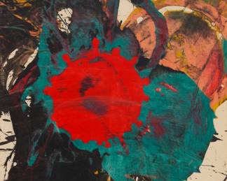 237 Jean Corbassière (b. 1920) Untitled abstract, 1964 Acrylic on paper Signed and dated in ink lower right: Corbassière / 64 Sight: 25 1/4 x 19 1/4 in. Estimate: $300 - $500