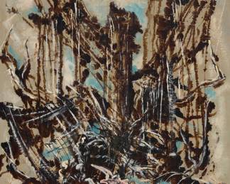 175 Betty Younger (1932-2019) Abstract composition Oil on canvasboard Signed lower right: Younger 30 x 24 in. Estimate: $400 - $600