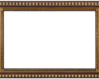 65 An American Choice painted wood frame Late 20th/early 21st century With simplified egg and dart trim Exterior height 32 1/2 in., width 46 3/4 in., depth 2 in.; rabbet 24 1/2 in. x 38 1/2 in. Estimate: $300 - $500