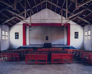 34 Shao Yinong (b. 1961) and Mu Chen (b. 1970) "Pukou," from the "Assembly Hall" series, 2002-03 Chromogenic print on paper From the edition of unknown but presumably small size (possibly about 8) Appears unsigned; titled and dated by repute Sight: 47 1/2 x 65 1/2 in. Estimate: $2,000 - $3,000