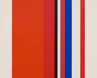 295 Ilya Bolotowsky (1907-1981) Untitled, one plate from "III" portfolio, 1970 Screenprint in colors on wove paper Edition: 108/125 (there were also 25 in Roman numerals) Signed and numbered in pencil in the lower margin: Ilya Bolotowsky; Roger Loft, Chiron Screenprint Company, New York, NY, prntr., with their blindstamp in the lower margin, at left; Parasol Press, New York, NY, pub. Image: 34 x 19 1/4 in.; Sheet: 36 x 25 7/8 in. Estimate: $600 - $800