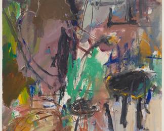 189 Susan Wexler (b. 1937) "Untitled," 1989 Oil on paper Signed and dated along the lower right margin edge: Susan Wexler '89 Image: 23 3/4 x 18 7/8 in.; sight: 23 1/2 x 19 1/2 in. Estimate: $200 - $300