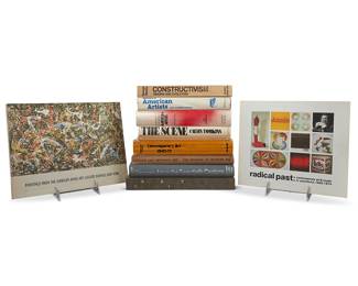 322 A group of twelve Modern art reference books Second half 20th/early 21st century Comprising hardcover and softcover books on topics including German 20th century art, Abstract Painting, Cubism, Constructivism, and others 12 pieces Largest height 10 7/8 in., width 9 3/4 in. Estimate: $200 - $400
