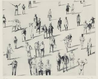 270 Robert Indermaur (b. 1947) Untitled, 1994 Etching on paper Edition: 22/40 Signed, dated, and numbered in pencil in the lower margin: Indermauer 94 Plate: 9 1/2 x 115/8 in.; Sight: 13 x 15 in. Estimate: $300 - $500