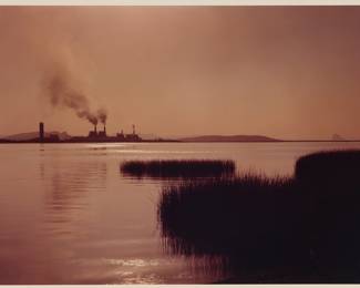 252 John Pfahl (1939-2020) "Four Corners Power Plant (evening), Farmington, New Mexico," one plate from the Power Places" series, 1982 Ektacolor print on paper From the edition of 15 Unsigned on recto Image: 13 1/2 x 18 1/2 in.; Sight: 14 x 19 in. Estimate: $300 - $500
