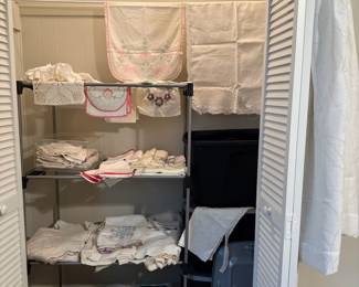 Lace, doilies, runners, curtains