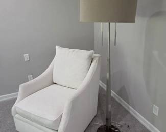 Montgomerys Swivel Accent Chair Contemporary Floor Lamp