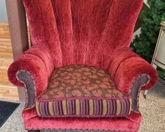 02 Carol Hicks Bolton for EJ Victor Custom Wingback Accent Chair