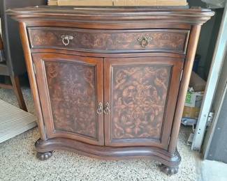 Hooker Furniture TwoDoor Accent Cabinet with Drawer Ornate Inlay