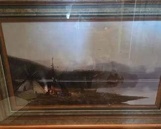 Framed Visitors on the North Fork Print by Picture Galleries, Inc.