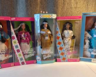 Native American Barbie Collector Doll Collection with Spirit of the Water Barbie 5 New in Box