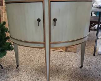 03 Lorts HalfRound Chest in Weathered French Grey Finish