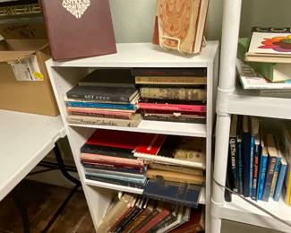 Large reference library—not all are pictured here!