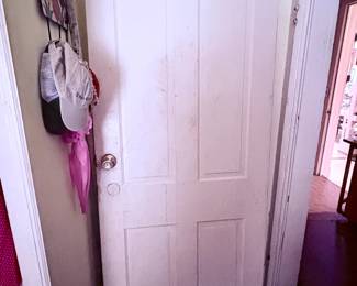 heavy wooden 4 panel door
