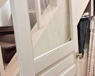 solid wood door with glass insert