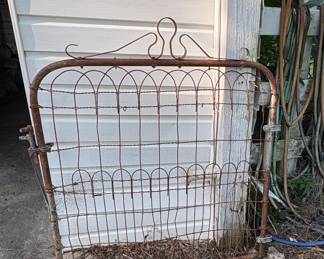 antique iron fence gate