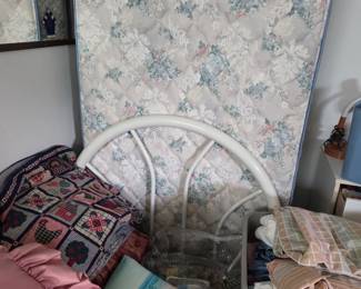 Twin bed with headboard