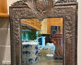 Silver Plate ornate Mirror