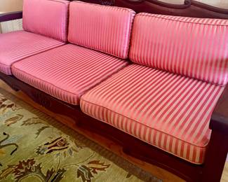 RARE MCM circa 1970 ROSEWOOD SETTEE AND TWO CHAIRS