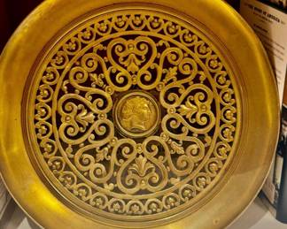 Large gilt bronze tazza circa 1880