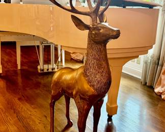 1960s massive brass elk statue … FAB